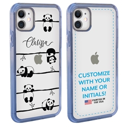 
Personalized Girls Case for iPhone 11 – Clear – Climbing Pandas
