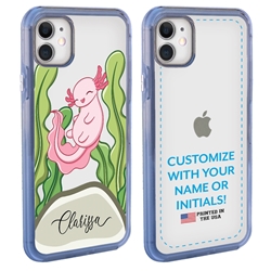 
Personalized Girls Case for iPhone 11 – Clear – Cute Axolotl