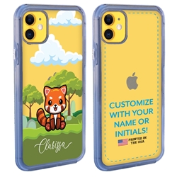 
Personalized Girls Case for iPhone 11 – Clear – Cute Red Panda