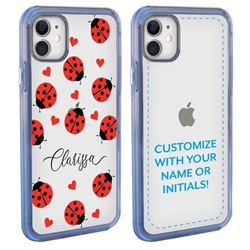 
Personalized Girls Case for iPhone 11 – Clear – Ladybug Party