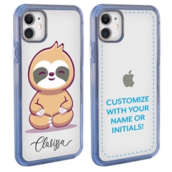 
Personalized Girls Case for iPhone 11 – Clear – Zen Sloth