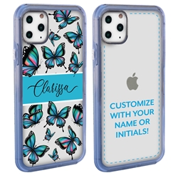 
Personalized Girls Case for iPhone 11 Pro – Clear – Bright Butterflies