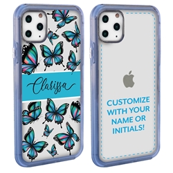 
Personalized Girls Case for iPhone 11 Pro – Clear – Bright Butterflies