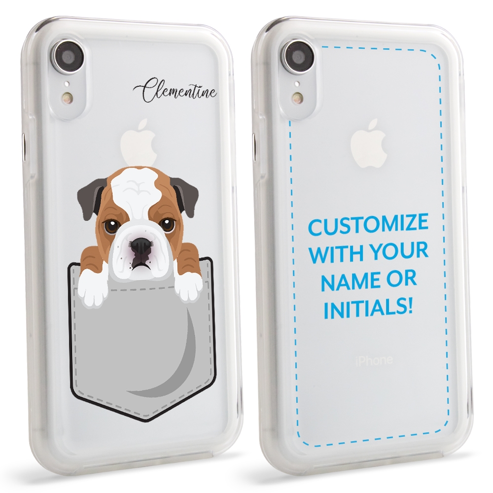 Personalized Pocket Puppy Case for iPhone XR Bulldog MobileMars