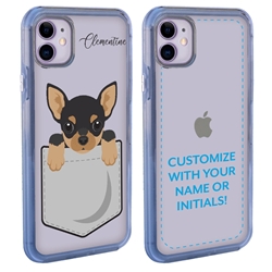 
Personalized Pocket Puppy Case for iPhone 11 – Clear – Chihuahua
