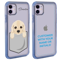 
Personalized Pocket Puppy Case for iPhone 11 – Clear – Cocker Spaniel