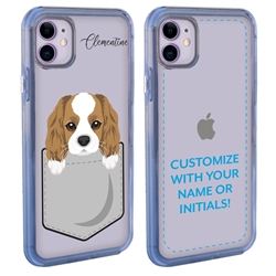 
Personalized Pocket Puppy Case for iPhone 11 – Clear – King Charles Spaniel