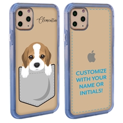 
Personalized Pocket Puppy Case for iPhone 11 Pro – Clear – Beagle