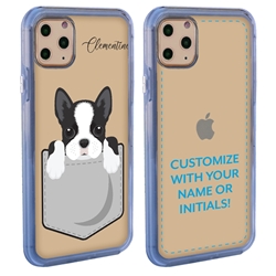 
Personalized Pocket Puppy Case for iPhone 11 Pro – Clear – Boston Terrier