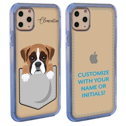 
Personalized Pocket Puppy Case for iPhone 11 Pro – Clear – Boxer