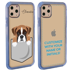 
Personalized Pocket Puppy Case for iPhone 11 Pro – Clear – Boxer