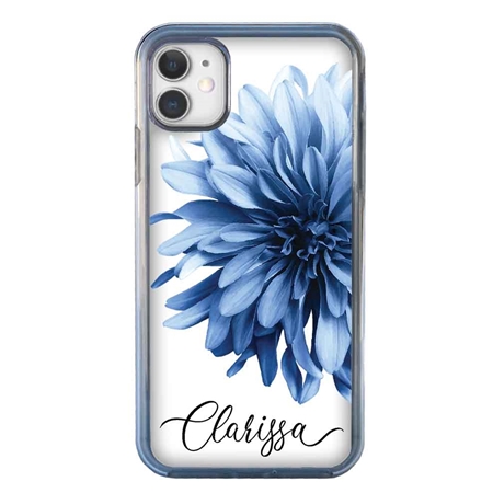 Personalized Floral Case for iPhone 11 – Clear – Big Beautiful Dahlia
