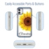 Personalized Floral Case for iPhone 11 – Clear – Big Beautiful Sunflower
