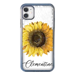 
Personalized Floral Case for iPhone 11 – Clear – Sunflowers and Lace
