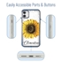 Personalized Floral Case for iPhone 11 – Clear – Sunflowers and Lace
