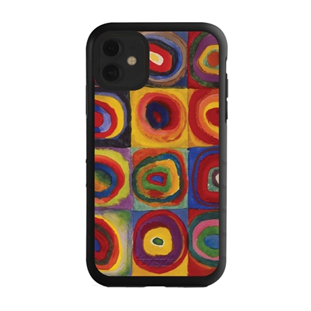 Famous Art Case for iPhone 11 – Hybrid – (Wassily Kandinsky – Squares with Concentric Rings) 
