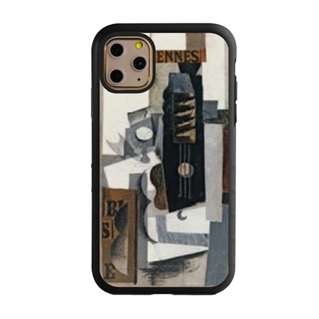 Famous Art Case for iPhone 11 Pro – Hybrid – (Picasso – Glass Guitar and Bottle) 
