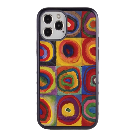 Famous Art Case for iPhone 12 / 12 Pro – Hybrid – (Wassily Kandinsky – Squares with Concentric Rings) 

