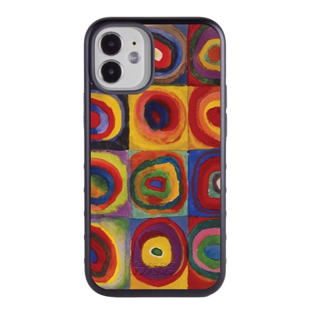 Famous Art Case for iPhone 12 Mini – Hybrid – (Wassily Kandinsky – Squares with Concentric Rings) 
