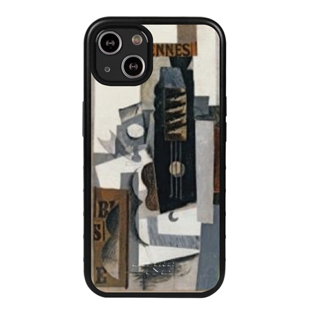 Famous Art Case for iPhone 13 – Hybrid – (Picasso – Glass Guitar and Bottle) 
