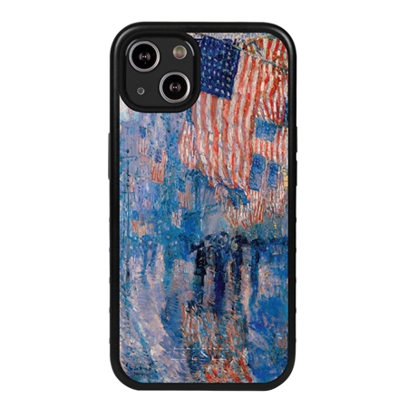 Famous Art Case for iPhone 13 – Hybrid – (Fredrick Childe Hassam – The Avenue in The Rain) 
