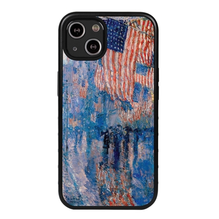 Famous Art Case for iPhone 13 Mini – Hybrid – (Fredrick Childe Hassam – The Avenue in The Rain) 
