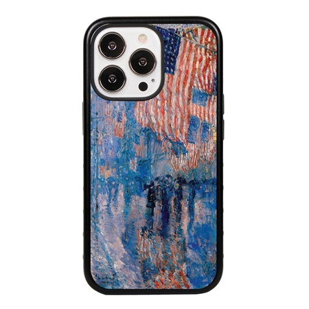 Famous Art Case for iPhone 13 Pro – Hybrid – (Fredrick Childe Hassam – The Avenue in The Rain) 
