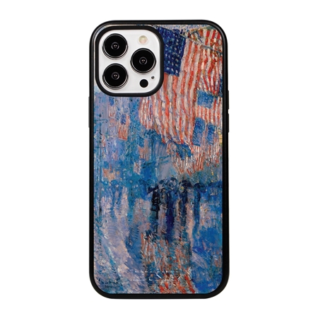 Famous Art Case for iPhone 13 Pro Max – Hybrid – (Fredrick Childe Hassam – The Avenue in The Rain) 
