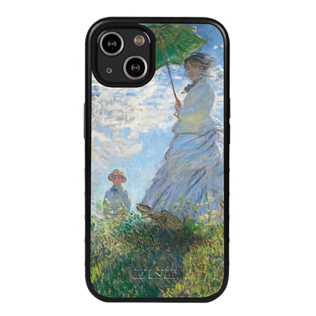 Famous Art Case for iPhone 14 – Hybrid – (Monet – Woman with Parisol) 
