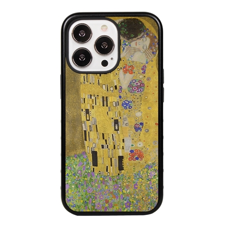 Famous Art Case for iPhone 14 Pro – Hybrid – (Klimt – The Kiss) 
