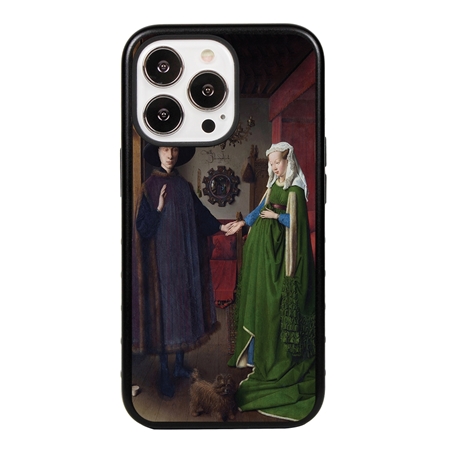 Famous Art Case for iPhone 14 Pro – Hybrid – (Van Eyck – Arnolfini Portrait) 
