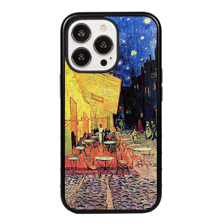 Famous Art Case for iPhone 14 Pro – Hybrid – (Van Gogh – Café Terrace at Night) 
