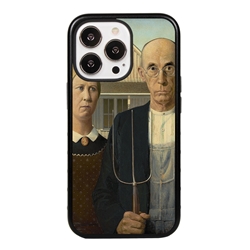 
Famous Art Case for iPhone 14 Pro – Hybrid – (Wood – American Gothic) 