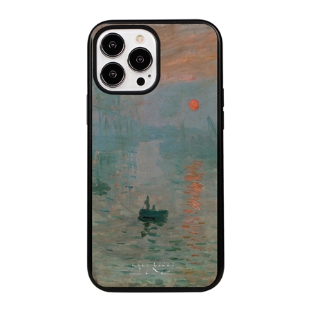 Famous Art Case for iPhone 14 Pro Max – Hybrid – (Monet – Impression Sunrise) 
