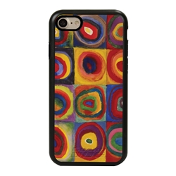 
Famous Art Case for iPhone 7 / 8 / SE – Hybrid – (Wassily Kandinsky – Squares with Concentric Rings) 
