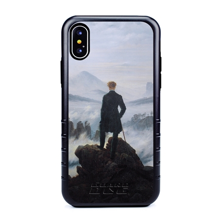 Famous Art Case for iPhone X / XS – Hybrid – (Caspar David Friedrich – Wanderer Above The Sea of Fog) 
