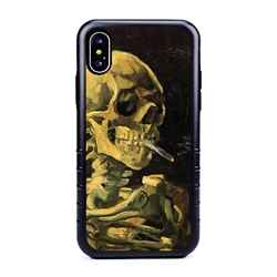 
Famous Art Case for iPhone X / XS – Hybrid – (Van Gogh – Skull with Burning Cigarette) 