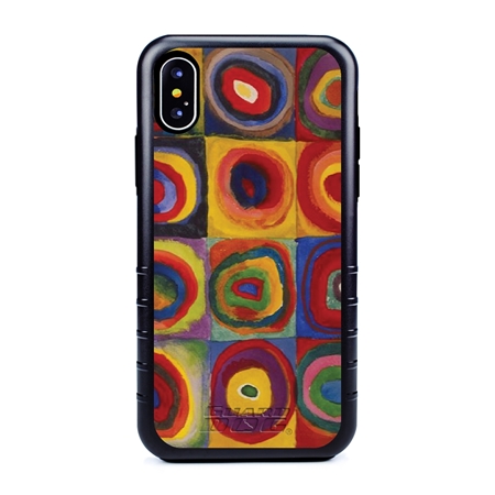 Famous Art Case for iPhone X / XS – Hybrid – (Wassily Kandinsky – Squares with Concentric Rings) 
