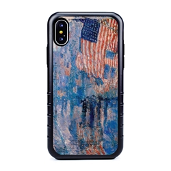 
Famous Art Case for iPhone X / XS – Hybrid – (Fredrick Childe Hassam – The Avenue in The Rain) 