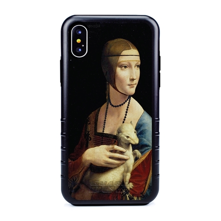 Famous Art Case for iPhone Xs Max – Hybrid – (da Vinci – The Lady with an Ermine) 
