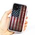 Guard Dog American Might Rugged American Flag Hybrid Phone Case for iPhone 11 American Might White Dark Blue - White w/Dark Blue Trim
