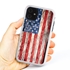 Guard Dog Land of Liberty Rugged American Flag Hybrid Phone Case for iPhone 11 Land of Liberty White Dark Blue - White w/Dark Blue Trim

