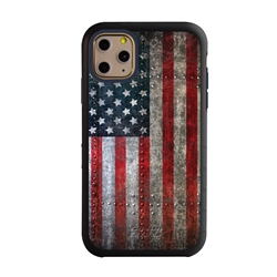 
Guard Dog American Might Rugged American Flag Hybrid Phone Case for iPhone 11 Pro American Might Black Dark Blue - Black w/Dark Blue Trim