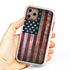 Guard Dog American Might Rugged American Flag Hybrid Phone Case for iPhone 11 Pro American Might White Red - White w/Red Trim
