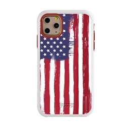 
Guard Dog Freedom Rugged American Flag Hybrid Phone Case for iPhone 11 Pro Freedom White Red - White w/Red Trim