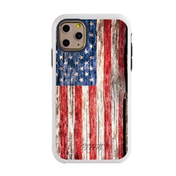 
Guard Dog Land of Liberty Rugged American Flag Hybrid Phone Case for iPhone 11 Pro Land of Liberty White Dark Blue - White w/Dark Blue Trim