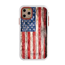 
Guard Dog Land of Liberty Rugged American Flag Hybrid Phone Case for iPhone 11 Pro Land of Liberty White Red - White w/Red Trim