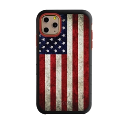 
Guard Dog Old Glory Rugged American Flag Hybrid Phone Case for iPhone 11 Pro Old Glory Black Red - Black w/Red Trim