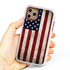 Guard Dog Old Glory Rugged American Flag Hybrid Phone Case for iPhone 11 Pro Old Glory White Red - White w/Red Trim
