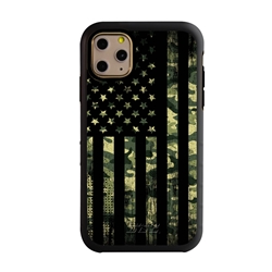 
Guard Dog Patriot Camo Rugged American Flag Hybrid Phone Case for iPhone 11 Pro Patriot Camo Black Black - Black w/Black Trim